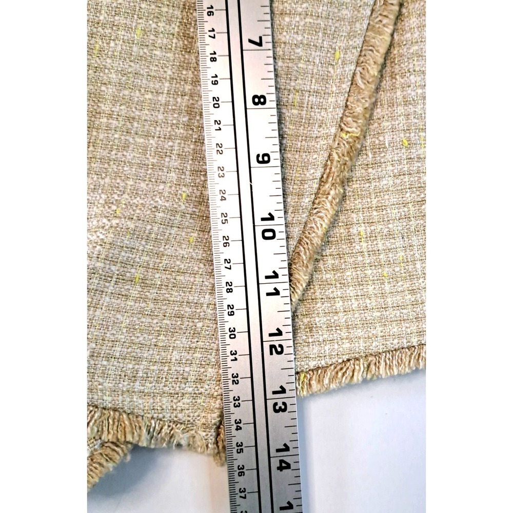 Lovers & Friends Mini Skort Womens M Fringe Skirt Shorts Tweed Beige Lined 13" L - Picture 9 of 9